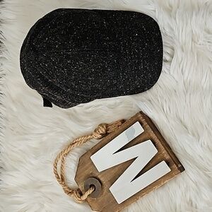 aili's Corner Black Tweed Adjustable Hat NWT